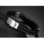 Vnox Jewelry Stainless Steel Womens Symbol Sisters Bracelet for Gay & Lesbian Pride,Silicone Chain