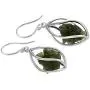Starborn Sterling Silver Natural Moldavite Caged Earrings Starborn Sterling Silver Natural Moldavite Caged Earrings