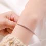 Miss Rabbit Cubic Zirconia Adjustable Bracelet with Prong Setting Crystal CZ Stones and Rhodium, Gold, Rose Gold Plating For Gift And Every Day Wear