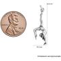 Raposa Elegance Sterling Silver Gymnast Charm Necklace (16'', 18'' or 20'' Chain)