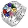AILIN Personalized Mothers Rings with 7 Simulated Birthstones Rings for Mom Mothers Days Rings Family Name Rings for 7 Mothers Day Rings for Mom