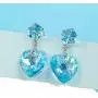 Cube Swarovski Crystal Heart Drop Dangle Earrings for Women Sterling Silver Stud Earrings Hypoallergenic Cube Swarovski Crystal Heart Drop Dangle Earrings for Women Sterling Silver Stud Earrings Hypoallergenic