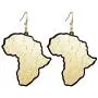 Aijian Golden African Map Fashion Acrylic Earrings (Golden) Aijian Golden African Map Fashion Acrylic Earrings (Golden)