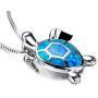 Neckce Cute Sea Turtle Pendant Necklace Earrings Sets Created Blue Opal Necklace Animal Jewelry for Women