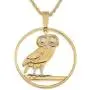 The Difference World Coin Jewelry Greek Athena Owl Pendant & Necklace, Hand Cut Greek 2 Draxmai The Difference World Coin Jewelry Greek Athena Owl Pendant & Necklace, Hand Cut Greek 2 Draxmai