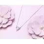 Valentines Day Gifts Created Opal Heart Necklace for Lover Women Girls 925 Sterling Silver Jewelry Pendant with Message Love You Forever Mothers Day Jewelry