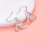 S925 Sterling Silver Celtic Knot Earrings for Women Irish Good Luck Drop Dangle Hook Earrings