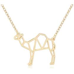 MANZHEN Geometric Origami Camel Pendant Necklace Desert Animal Jewelry