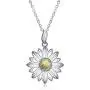 LUHE Daisy Flower Pendant Necklace 925 Sterling Silver for Women Daisy Charm Jewelry Birthday Gift LUHE Daisy Flower Pendant Necklace 925 Sterling Silver for Women Daisy Charm Jewelry Birthday Gift