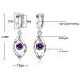 T.Y Sterling Silver Jewelry Set,18k White Gold Plated,Pendant Necklace,and Earrings Set,Comfortable,Delicate Design,Gorgeous Style,Ideal Gift(11 Color)