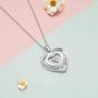 S925 Sterling Silver Best Friend Friendship BFF Heart Jewelry Pendant Necklace