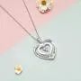 S925 Sterling Silver Best Friend Friendship BFF Heart Jewelry Pendant Necklace S925 Sterling Silver Best Friend Friendship BFF Heart Jewelry Pendant Necklace