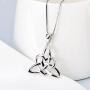 Sterling Silver Good Luck Irish Celtic Knot Love Knot Claddagh Lover Heart Shaped Pendant Necklace Bracelet