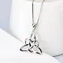 Sterling Silver Good Luck Irish Celtic Knot Love Knot Claddagh Lover Heart Shaped Pendant Necklace Bracelet