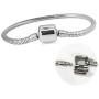 SBI Jewelry Stainless Steel Charm Bracelets for Bead Charms Snake Chain for Women Girls Birthday Gift