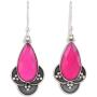 NOVICA Chalcedony .925 Sterling Silver Dangle Earrings Royal Radiance