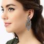 Aheli Bollywood Ethnic Oxidised Earrings Dangler Stylish Traditional Indian Fashion Jewelry for Women, Girls