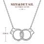Handcuff Necklace Choker for Women Couples Partners in Crime Sterling Silver Dainty Infinity Handcuffs Chain Pendant Necklace Couple Friendship Punk Jewelry Charm