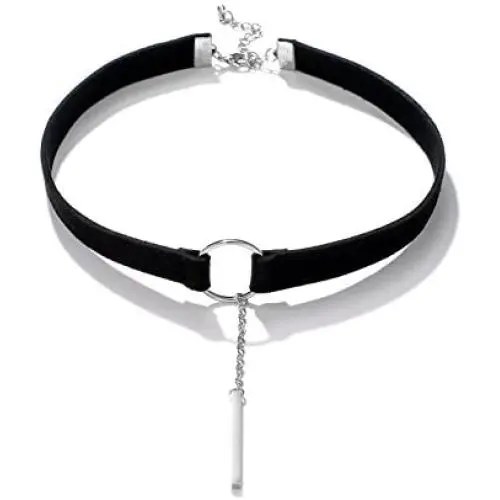 Black Choker Necklace for Women and Girls Velvet Choker with O Ring, Cross, Lace Tattoo Black Choker Necklace for Women and Girls Velvet Choker with O Ring, Cross, Lace Tattoo