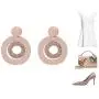 Grasiue: Rose Gold Round Europe Crystal Drop Earring, Christmas party, feast, dating, daily.