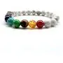 Natural Stone 7 Chakra Dog Paw Charm Lava Rock Mala Beads Elastic Bracelet Yoga Meditation Healing Bangle Natural Stone 7 Chakra Dog Paw Charm Lava Rock Mala Beads Elastic Bracelet Yoga Meditation Healing Bangle