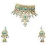 Finekraft Indian Bridal Wedding Kundan Pearls Necklace Jewelry Set for Women