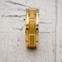 100S JEWELRY Engraved Personalized Tungsten Ring For Men Women Wedding Band Gold Brick Pattern Size 6-16