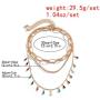 ALAIX Womens Gold Chain Choker Necklace Multilayer Long Necklace Hiphop Style Detachable Colourful Necklace for Women Teen Girls