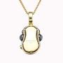 KMASAL Iced Out Rock Orangutan Pendant 18k Gold Plated Lab Diamond Hip Hop Necklace Gold Color Copper Pendent for Men Women Jewelry with Stainless Steel Rope Chain
