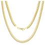 Nuragold 14k Yellow Gold 4mm Solid Miami Cuban Link Chain Pendant Necklace, Mens Jewelry Lobster Clasp 18'' 20'' 22'' 24'' 26'' 28'' 30''