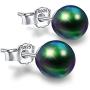 Sterling Silver Pearl Earrings Hypoallergenic Studs Round Ball Pearl Earrings White Button Pearl Beads Earrings Piercing Earrings Gift for Women,Girls