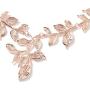 Shop LC ION Plated Yellow Rose Gold Stainless Steel Leaf Earrings Necklace for Women Fashion Costume Jewelry Set 22''