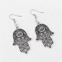 Ancient Evil Eye Hamsa Fatima Hand Drop Earrings for Women Filigree Palm Dangle Earring Jewelry