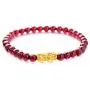 MANRUO Feng Shui The Best Prosperity Red Bead Garnet Bracelet with Golden Pi Xiu/Pi Yao Lucky Wealthy Amulet Brecelet Jewelry MANRUO Feng Shui The Best Prosperity Red Bead Garnet Bracelet with Golden Pi Xiu/Pi Yao Lucky Wealthy Amulet Brecelet Jewelry