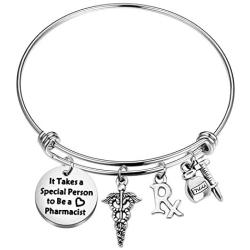 FOTAP Pharmacist Jewelry It Takes A Special Person to Be A Pharmacist Bracelet Pharmacist Expandable Wire Bangle Graduation Gift