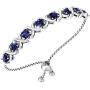 Belinda Jewelz Womens Sterling Silver Birthstones Adjustable XO Bolo Bracelet
