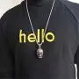 Suger Skull Pendant Necklace for Men with Red CZ Eyes Stainless Steel Pendant with Chain for Women Men Rapper Punk Hip Hop Jewelry