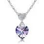 RIMAYZI Platinum-Plated Forever Love 3 Heart Crystals Necklace for Women Girl Pendant with Elegant Box Dainty Anniversary Jewelry Valentines Day Gifts for her