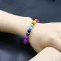 MEMGIFT 8MM Tiger Eye Bead Bracelet Lava Rock Chakra Beaded Bracelet for Her Women Men Teen Girls Boys Elastic Fit for Most Wrists Aromatherapy Essential Oil Diffuser Healing Lava Jewelry Handmade