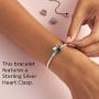 PANDORA Jewelry Moments Heart Clasp Snake Chain Charm Sterling Silver Bracelet