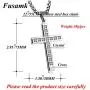Fusamk Fashion Religious Titanium Steel Crystal Cross Pendant Necklace,22'' Link Chain