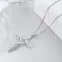 WINNICACA Luck Irish Celtic Knot Sterling Silver Cross Necklace Created Opal Faith Hope Love Jewelry for Women Teens Birthday Mothers Day Gifts for Her
