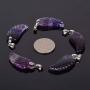 JUST IN STONES Carved Gemstone Crystal Healing Reiki Chakra Charm Angel Wing Pendant Necklace 20 Inch