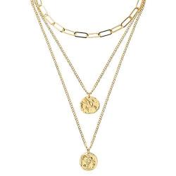 CLASSYZINT Gold Coin Necklace for Women Chain Layered Pendant Necklaces Trendy Necklace Jewelry …