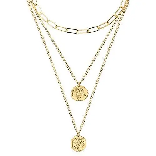 CLASSYZINT Gold Coin Necklace for Women Chain Layered Pendant Necklaces Trendy Necklace Jewelry … CLASSYZINT Gold Coin Necklace for Women Chain Layered Pendant Necklaces Trendy Necklace Jewelry …