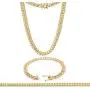 BEBERLINI Cuban Link Chain 14K Gold Plated Curb Necklace 30'' Bracelet 9.5'' Stainless Steel Fashion Jewelry for Men 6 mm - 18 mm BEBERLINI Cuban Link Chain 14K Gold Plated Curb Necklace 30'' Bracelet 9.5'' Stainless Steel Fashion Jewelry for Men 6 mm - 18 mm