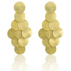 Moregone 18k Gold-Plated-Copper Drop Earrings For Women Girls Prom Birthday Party Gift Fashion Jewelry