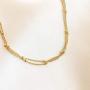 itianxi Dainty Beaded Choker Necklaces,14K Gold/Silver Plated Cute Tiny Delicate Coin/Satellite Chain Choker Necklaces for Women