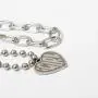 Fashion Tiered iGirl Heart Pendant Paperclip Chain Necklace Lovely Double Side Cat Alphabet Letters Collar Necklace Stainless Steel Female Symbol Gothic Streetwear Jewelry Gift