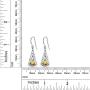 Purple Amethyst, Yellow Citrine, Green Emerald, Red Ruby, Brown Smoky Quartz 1.24 Ct Oval 925 Sterling Silver Dangle Earrings Christmas Gifts For Women By Orchid Jewelry